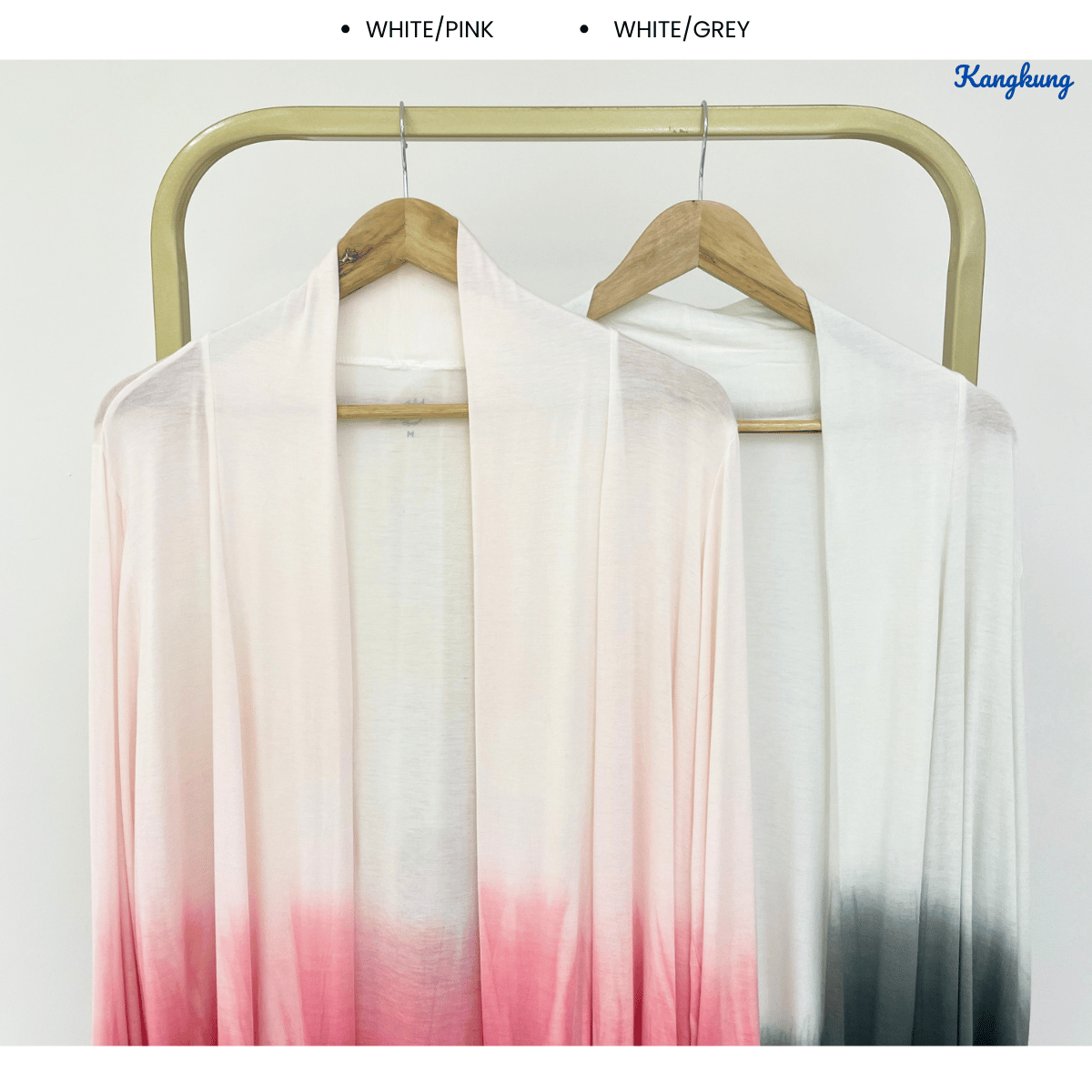 KANGKUNG HANAIRA OMBRE OPEN-FRONT LONG CARDIGAN - Q050