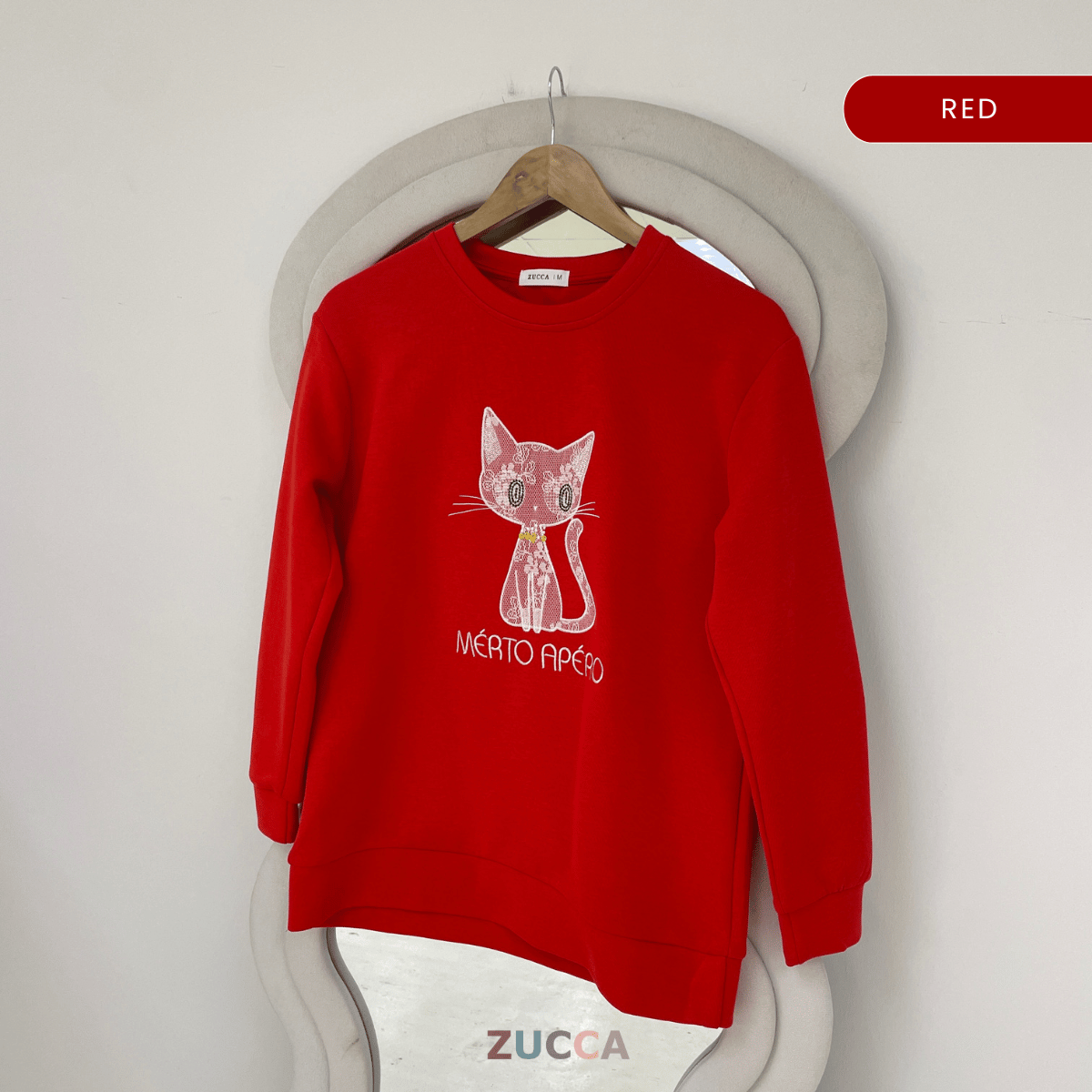 ZUCCA LAVEENA SWEET CAT CASUAL SWEATSHIRT - MA151
