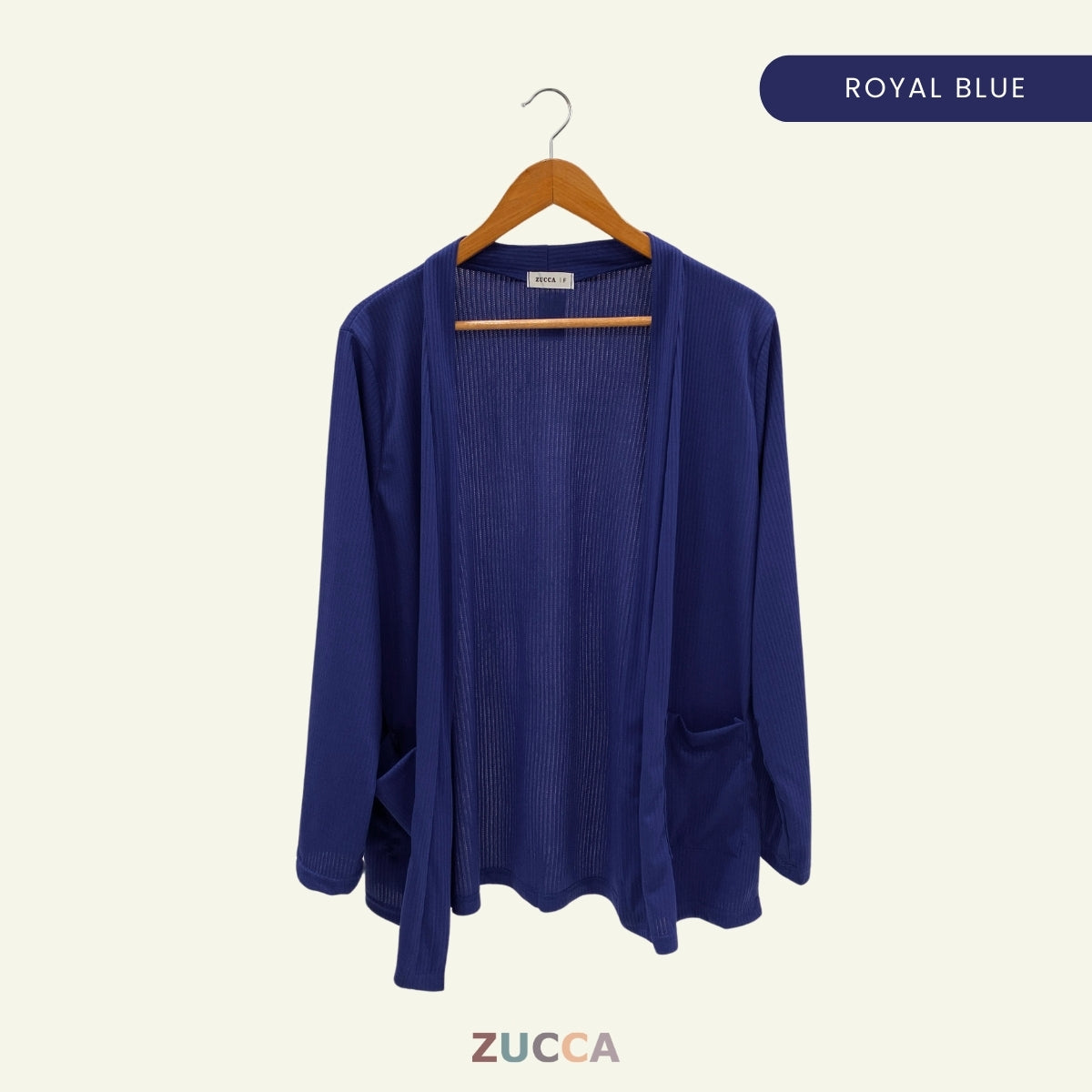 ZUCCA FAHIMA RELAXED FIT RIBBED CARDIGAN - DM128 OUTER BLOUSE