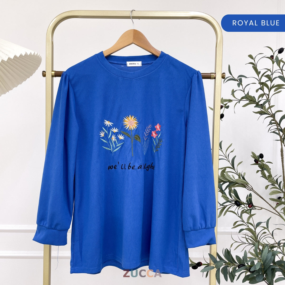 ZUCCA LADINA PEREMPUAN KASUAL EMBROIDERED SHIRT LONG SLEEVE- DM165