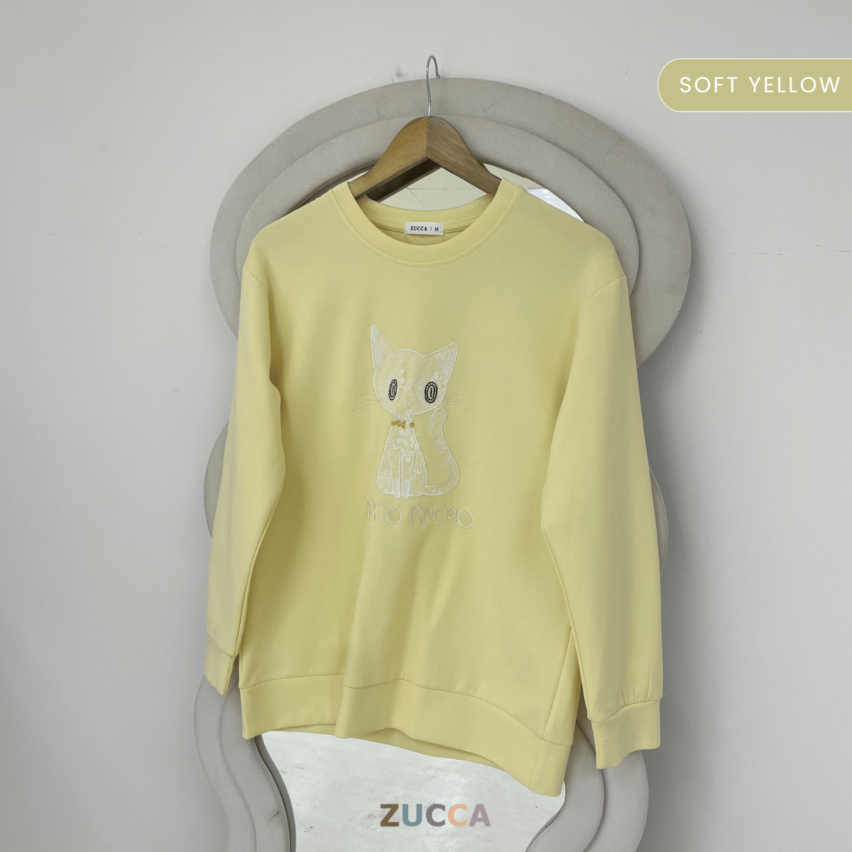 ZUCCA LAVEENA SWEET CAT CASUAL SWEATSHIRT - MA151