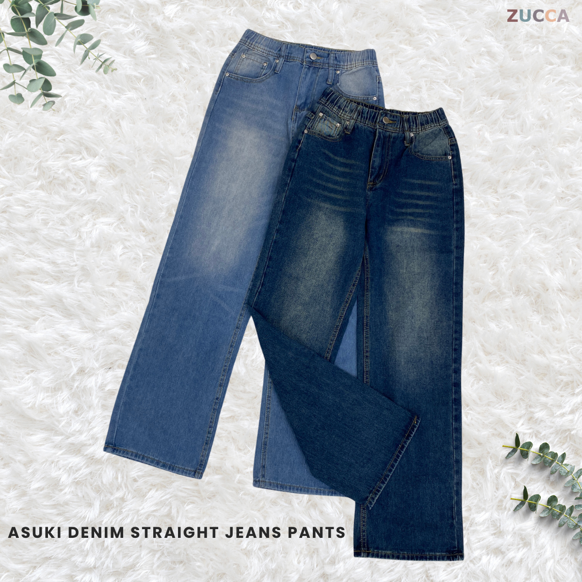 ZUCCA ASUKI DENIM STRAIGHT JEANS PANTS - SU002