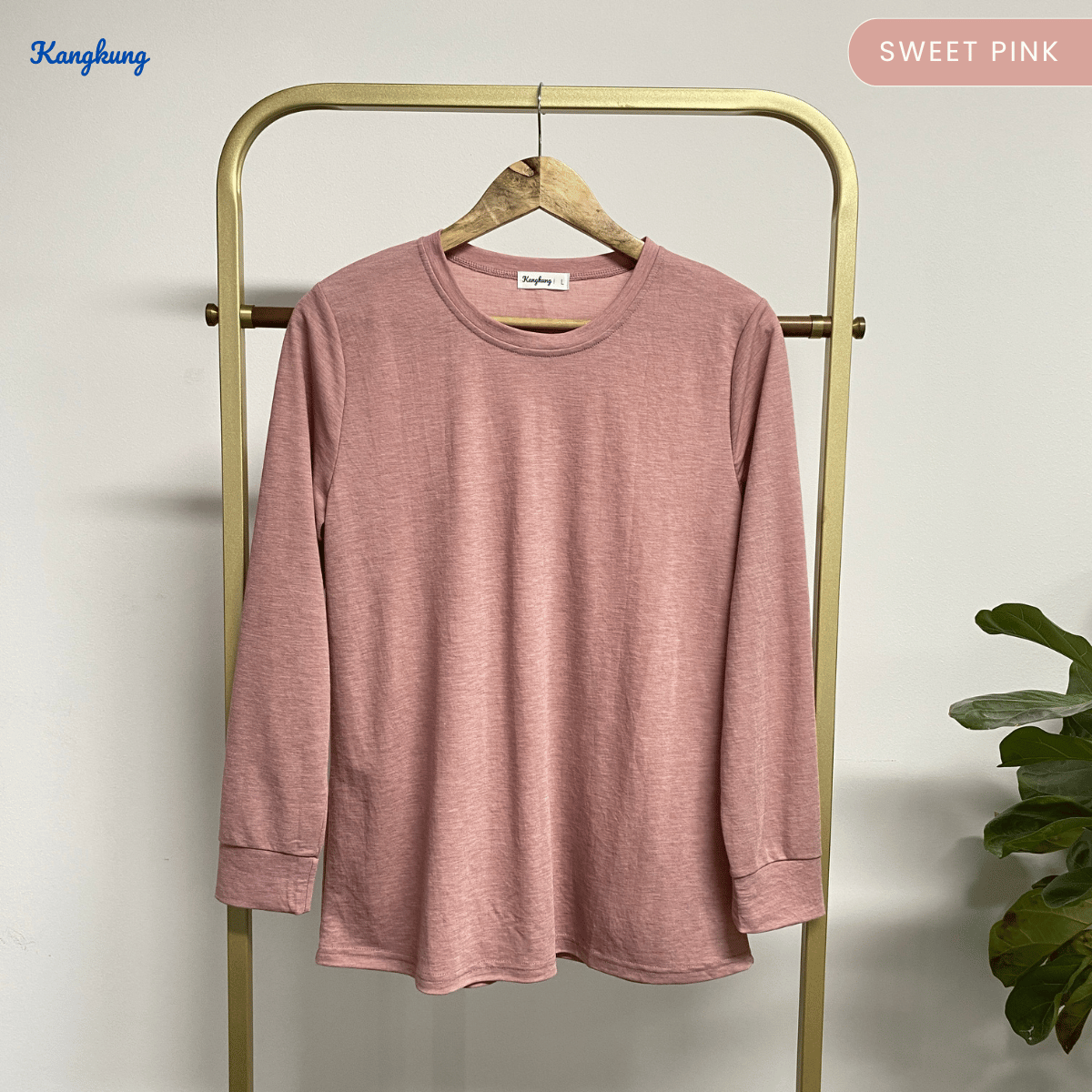 KANGKUNG JESSIE T-SHIRT COTTON WANITA GAYA MODEST SHIRT KASUAL – KK109