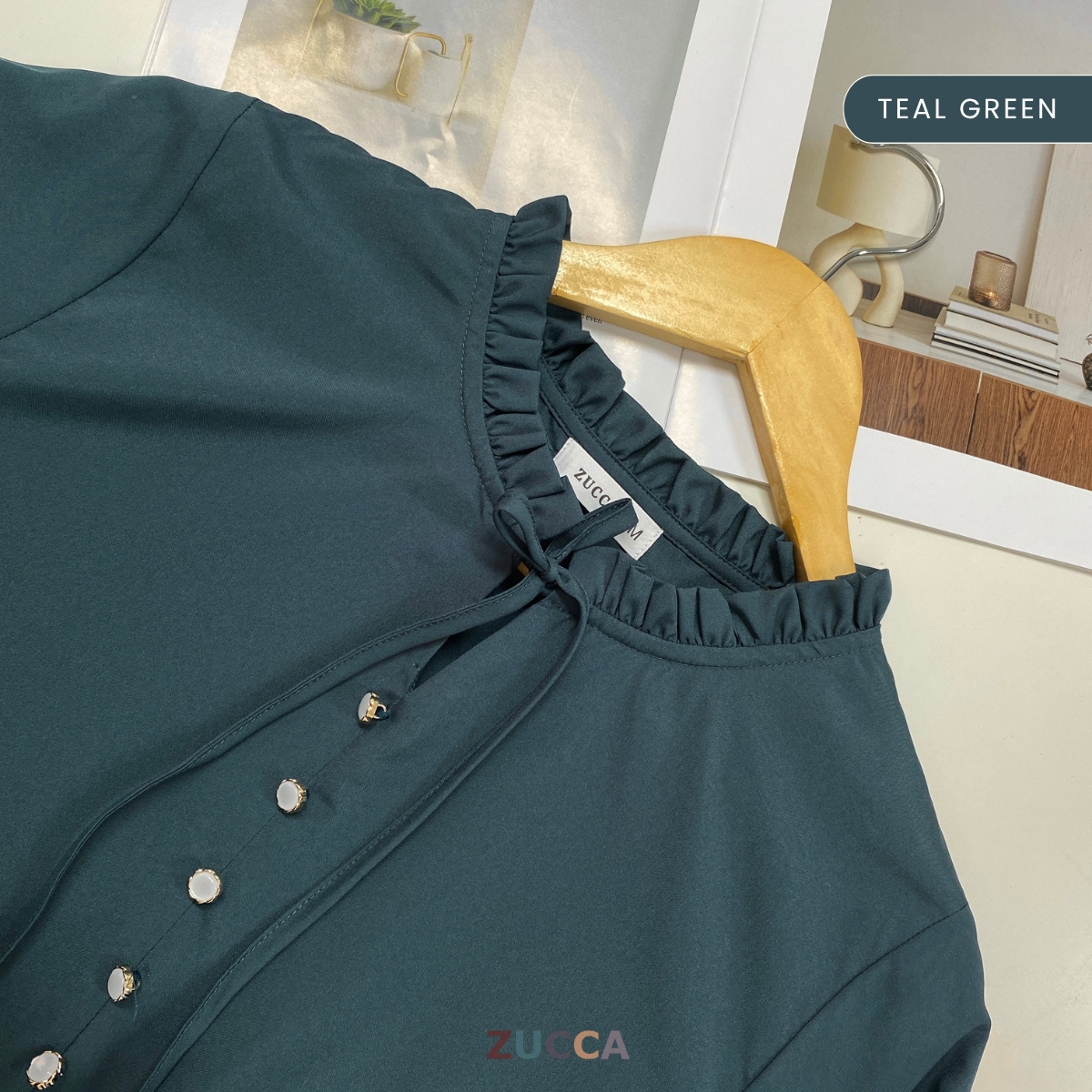 ZUCCA NINIA BLOUS LEHER BERLIPAT TRENDY - MA001