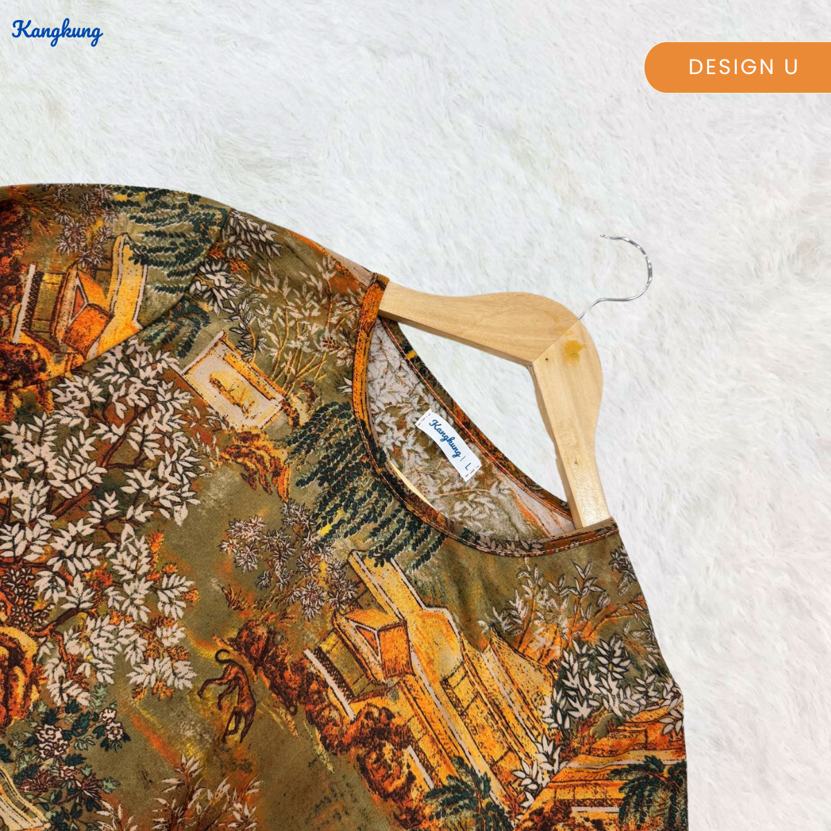 KANGKUNG MELATI BLOUSE WANITA CORAK CAMPUR - KK101