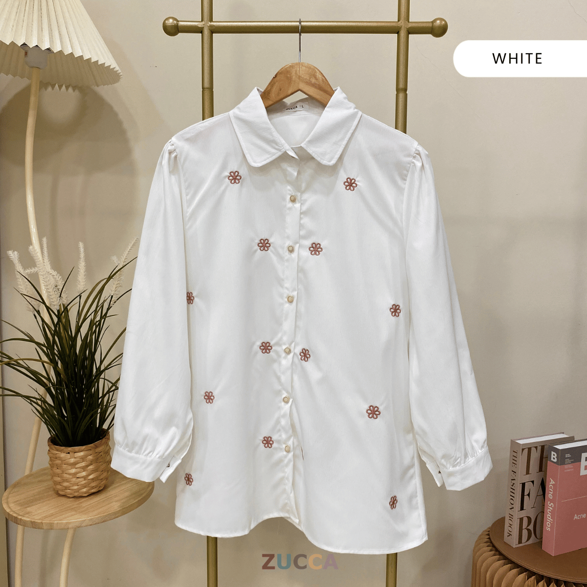 ZUCCA DILLA KEMEJA BERBUTANG PENUH DENGAN SULAMAN - DM251