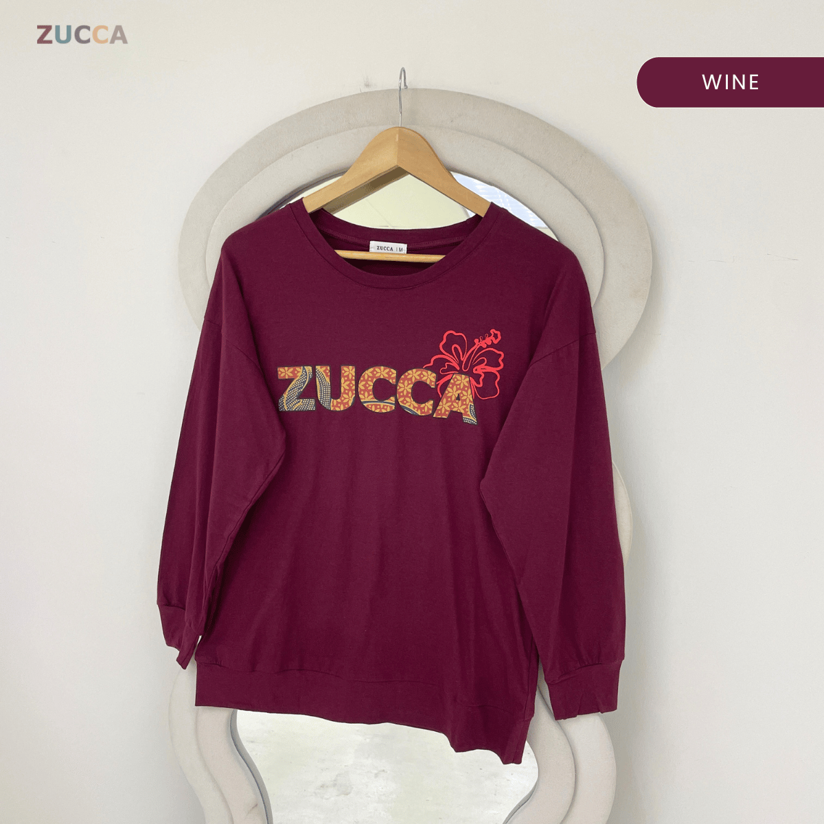 ZUCCA ALANA FLORAL BATIK LONG SLEEVE TOP - MA270