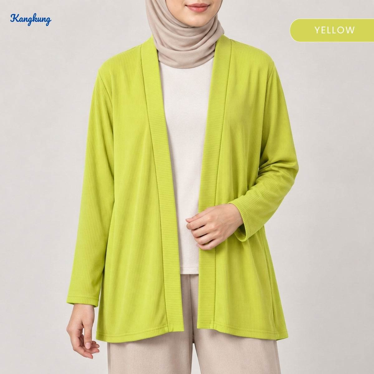 KANGKUNG LINIE KARDIGAN TERBUKA KASUAL & SELESA – KK103