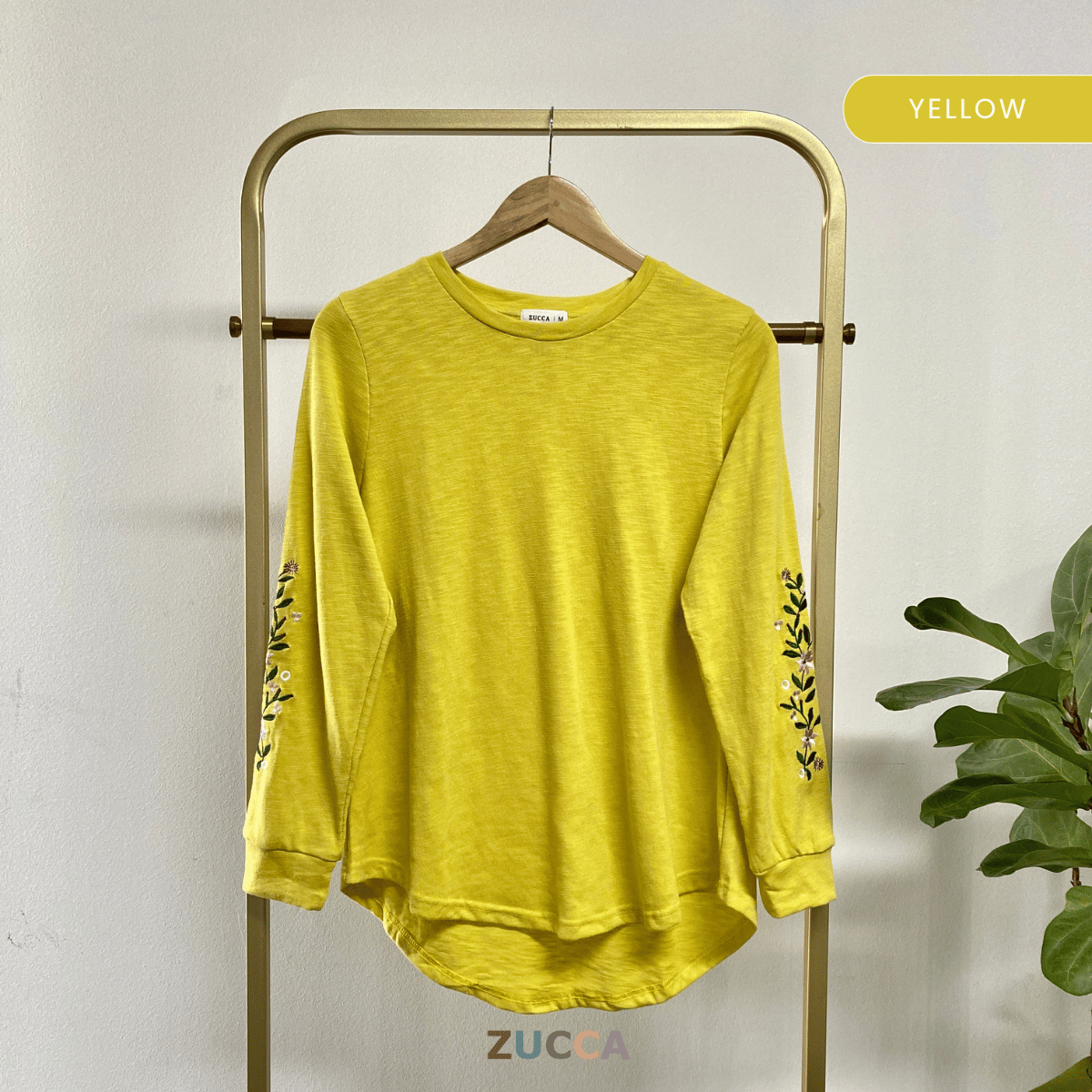 ZUCCA STARLY KEMEJA KASUAL DENGAN LENGAN BERSULAM BUNGA - MA035