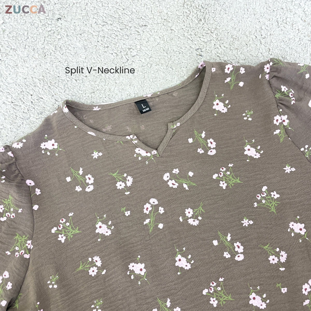 ZUCCA DENNIS ELEGANT FLORAL MODEST BLOUSE LONG SLEEVE - ZW003