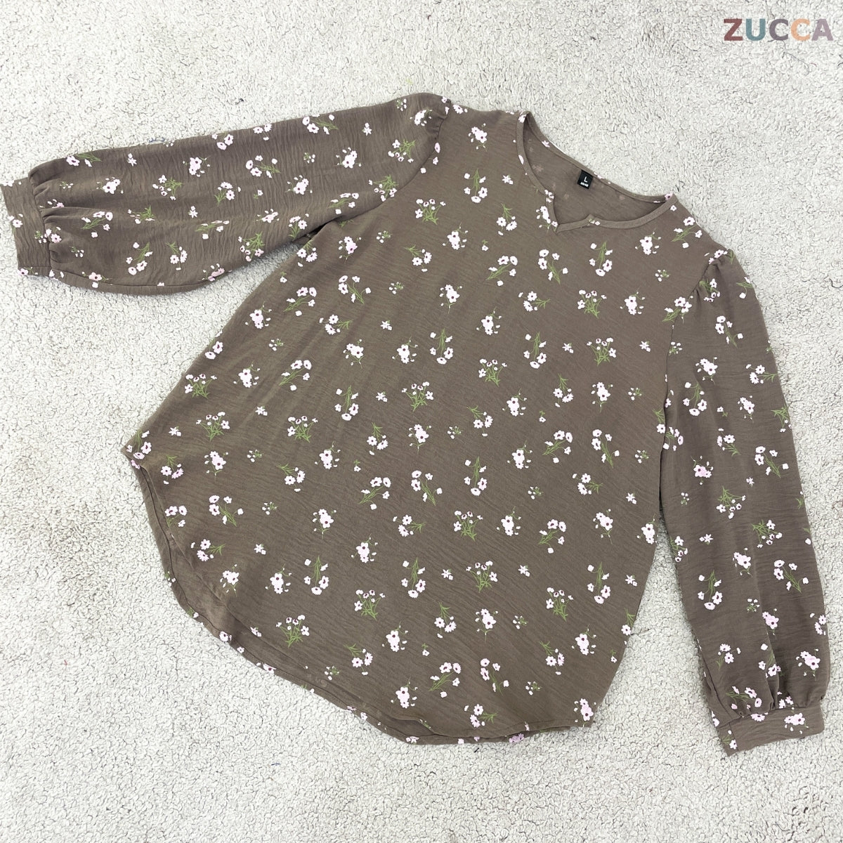 ZUCCA DENNIS ELEGANT FLORAL MODEST BLOUSE LONG SLEEVE - ZW003