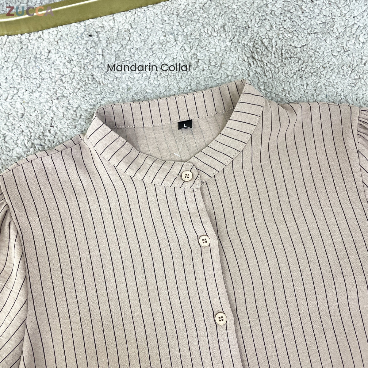 ZUCCA AWIN CLASSIC RIBBED MODEST STRIPE TOP LONG SLEEVE - ZW004