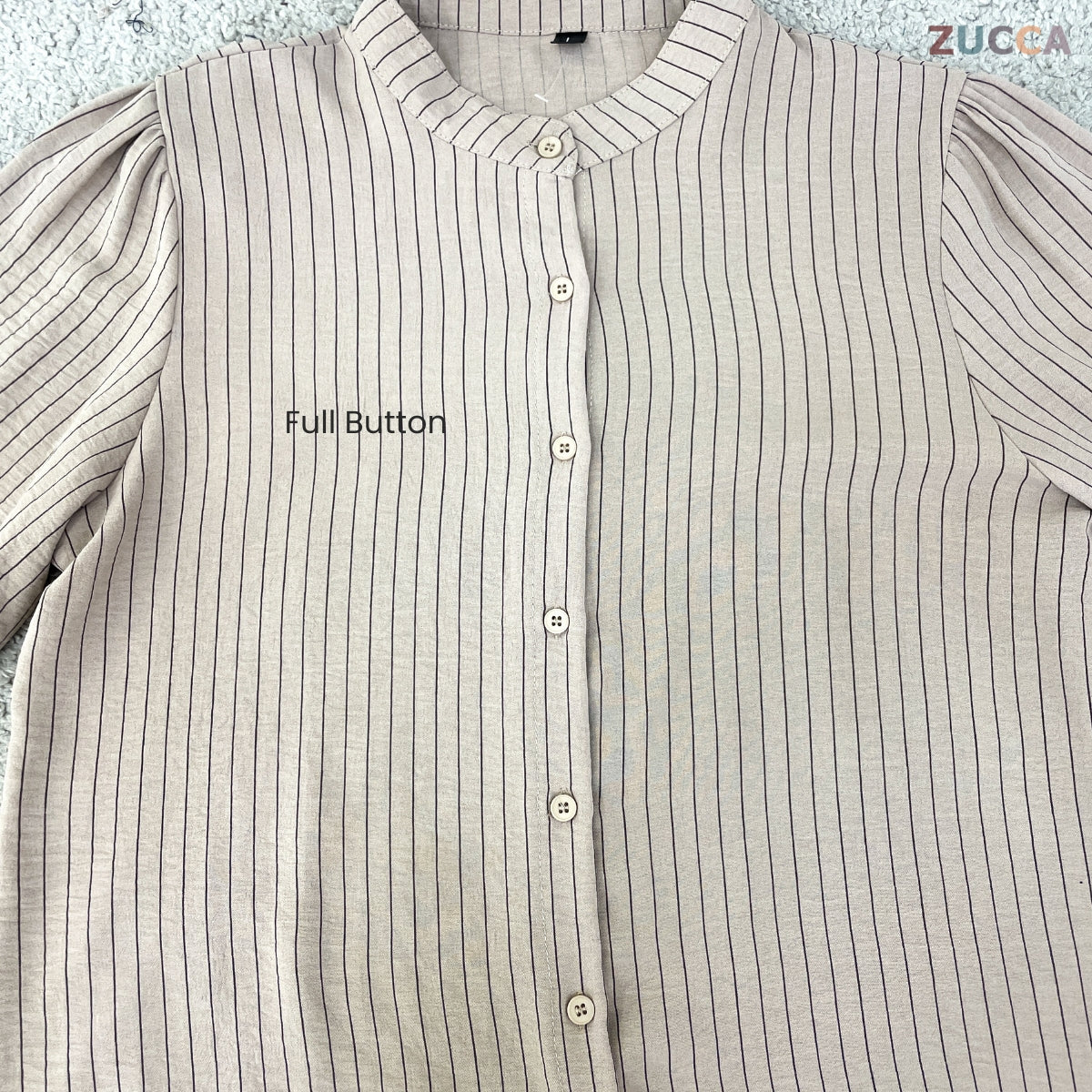 ZUCCA AWIN CLASSIC RIBBED MODEST STRIPE TOP LONG SLEEVE - ZW004