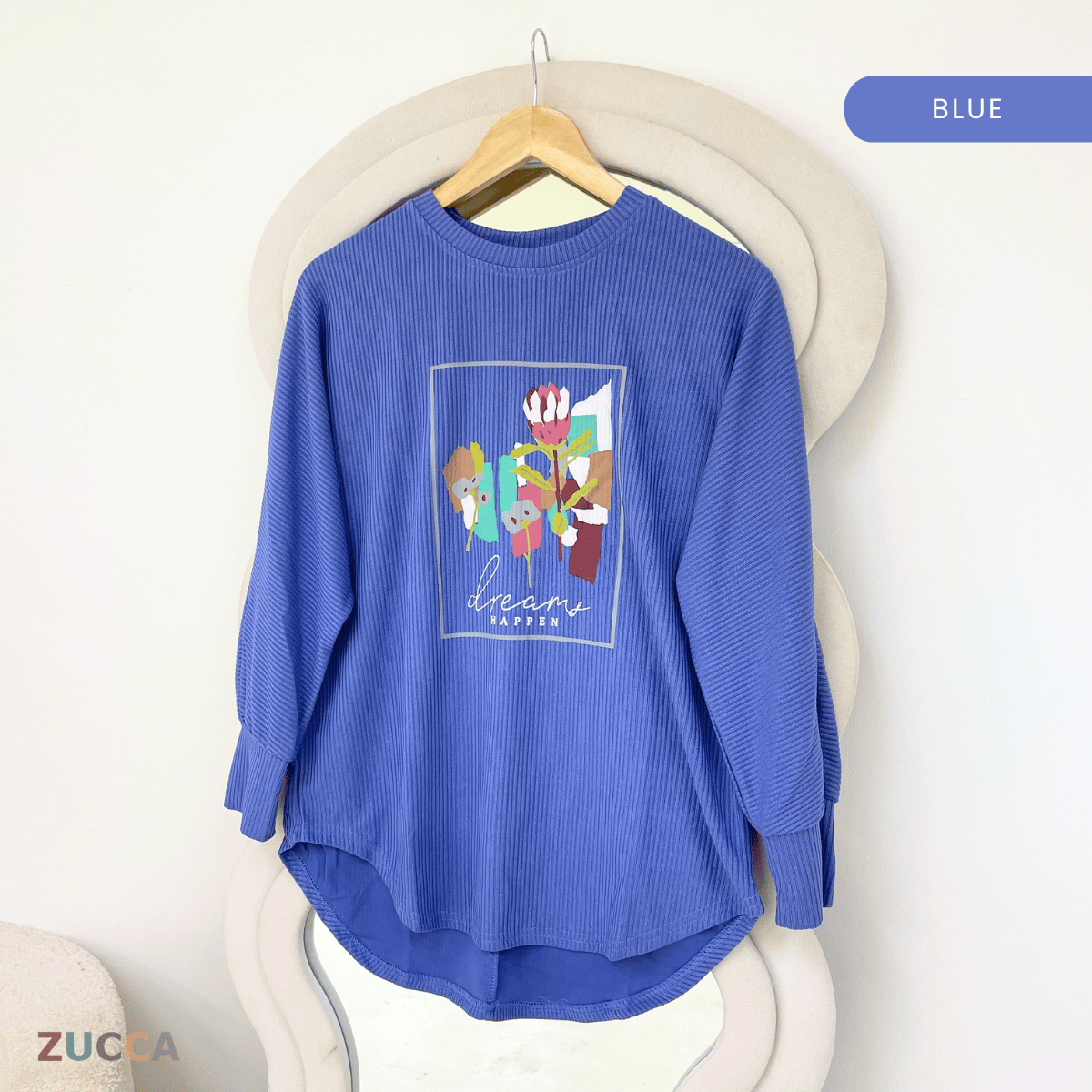 ZUCCA OLIVIA MODEST GRAPHIC LONG SLEEVE-ZW005(BK2048-1)