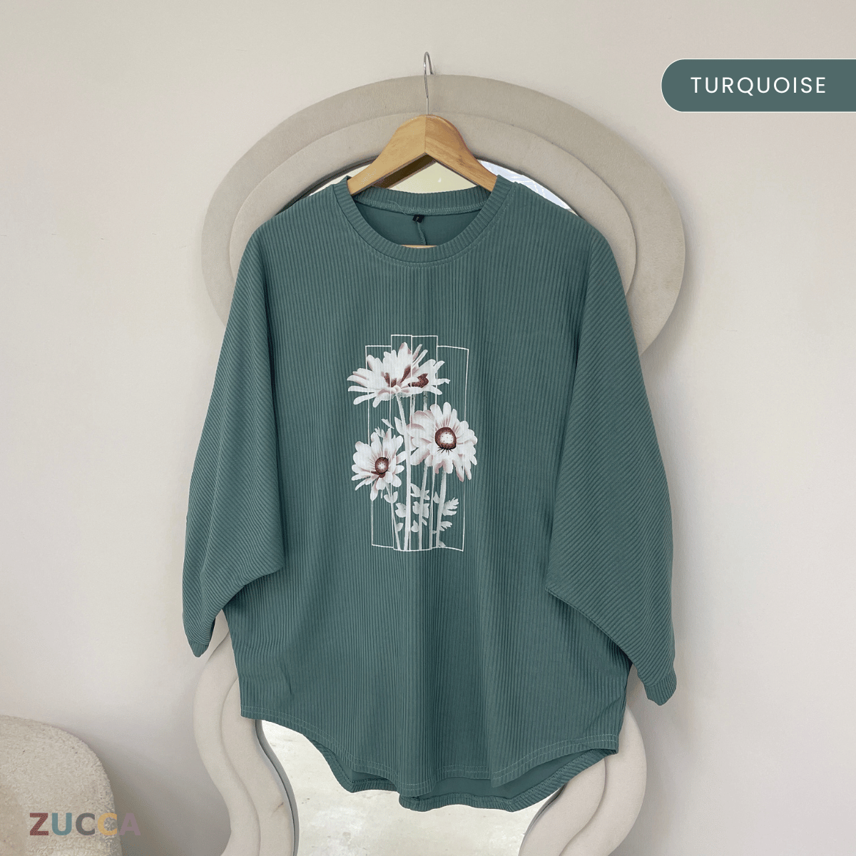 ZUCCA LINDA DAISY BLOOM BLOUSE - ZW006 (BK2012-A1)