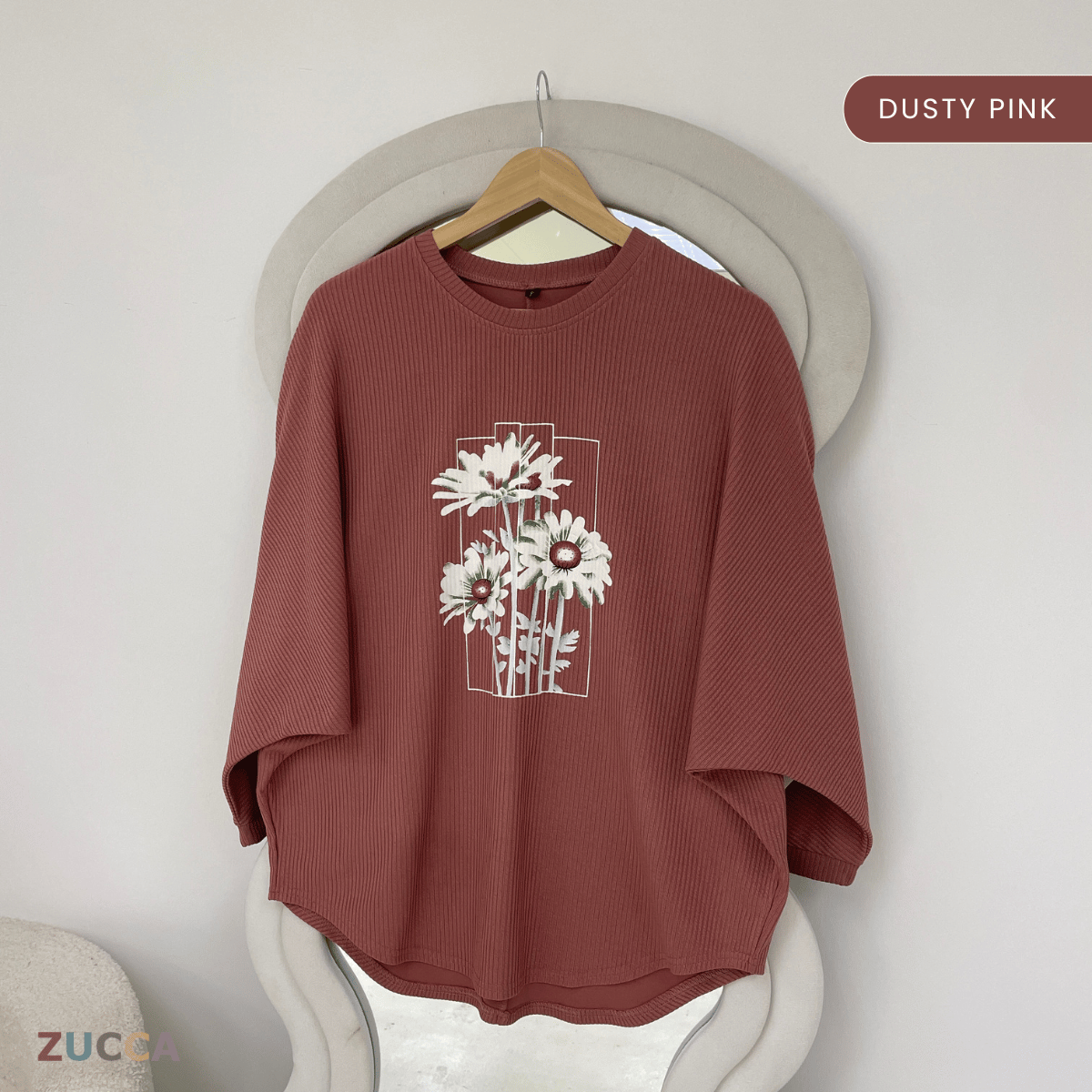 ZUCCA LINDA DAISY BLOOM BLOUSE - ZW006 (BK2012-A1)
