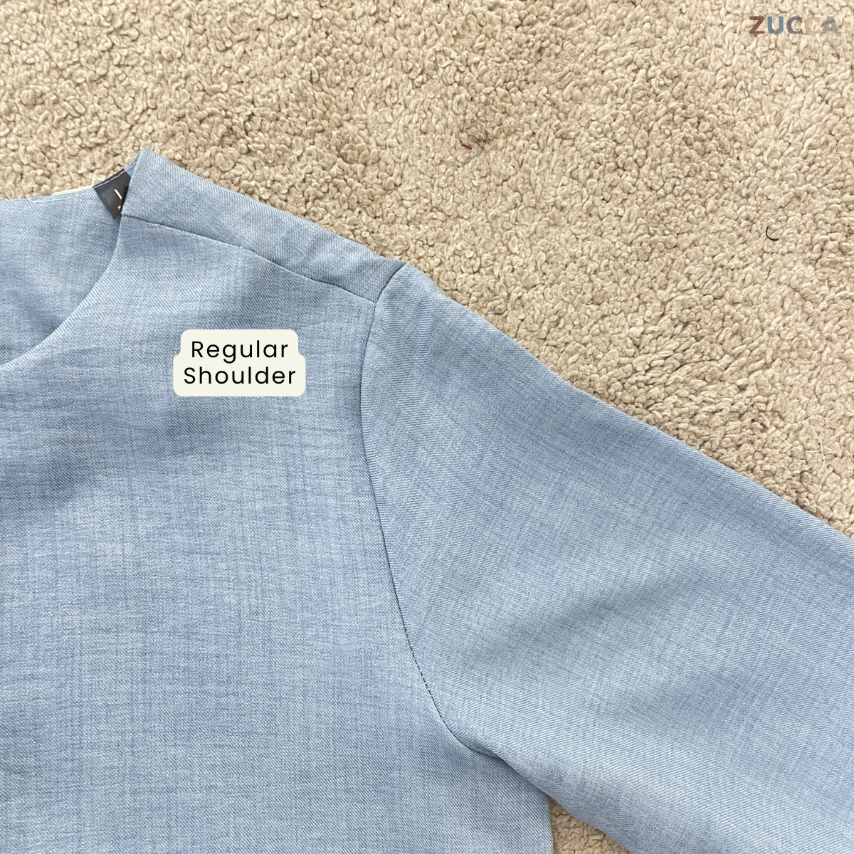 ZUCCA NAIMA HALF BUTTON LONG SLEEVE TOP-ZW009(AC8636-1)
