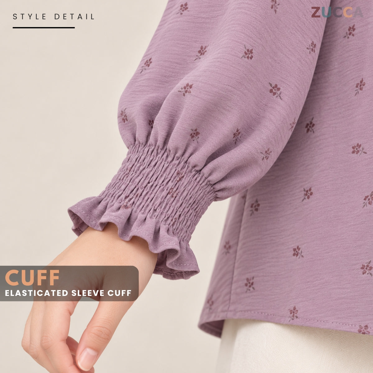 ZUCCA ALESHA CASUAL FLORAL PRINTED LONG SLEEVE TOP - ZW013