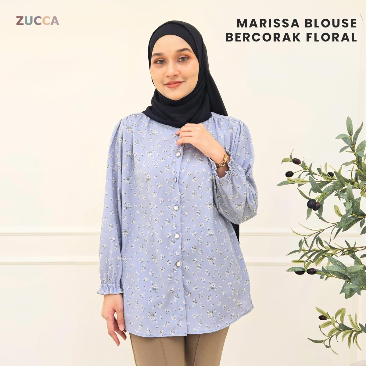 ZUCCA MARISSA BLOUSE BERCORAK FLORAL-DM119