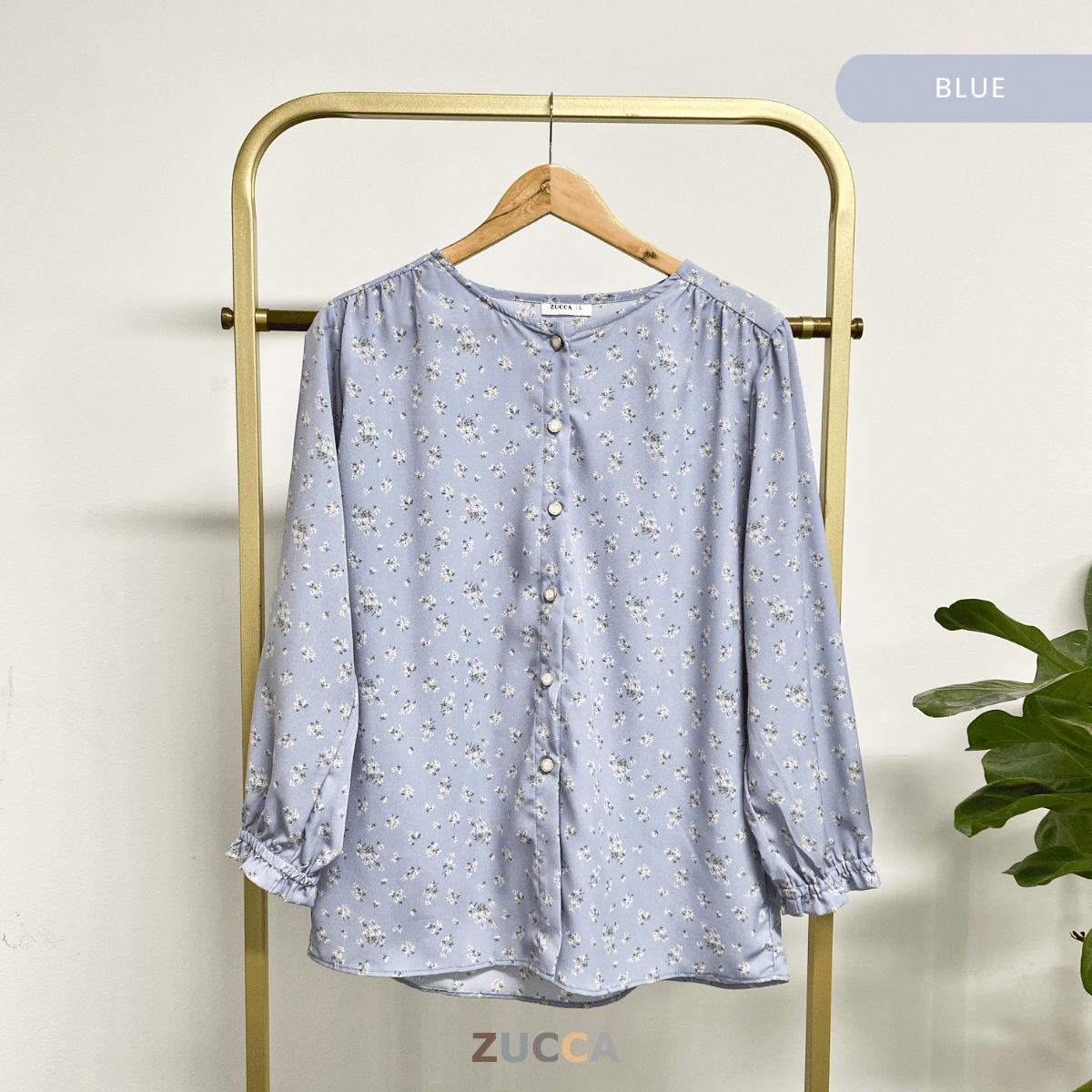 ZUCCA MARISSA BLOUSE BERCORAK FLORAL-DM119