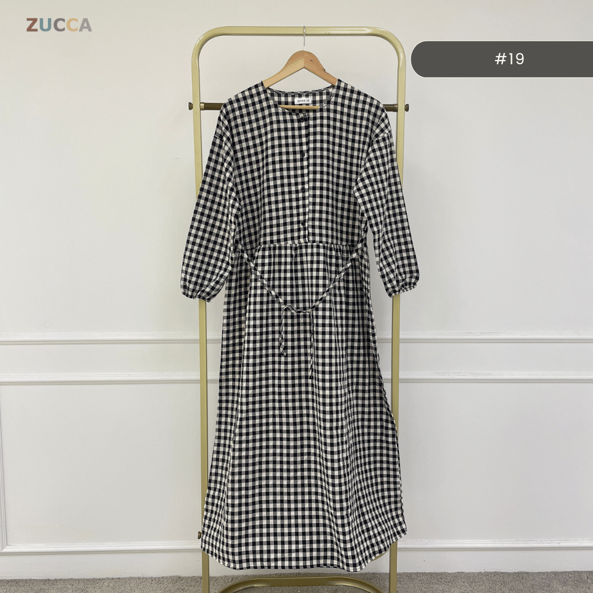 ZUCCA EMILIA GATHERED WAIST MAXI DRESS - MA181
