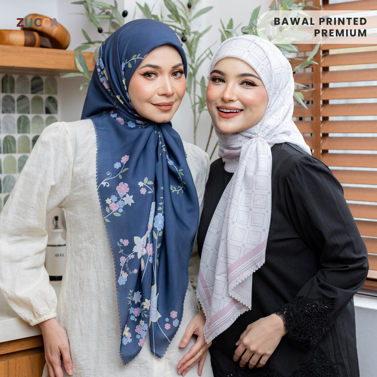JULIANA HIJAB BAWAL FLORAL PRINTED VOILE - PSTU001