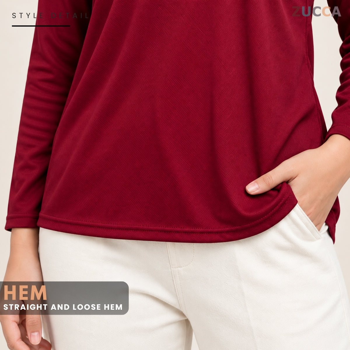 ZUCCA MYZA SPORT BASIC LONG SLEEVE T-SHIRT- MC1022