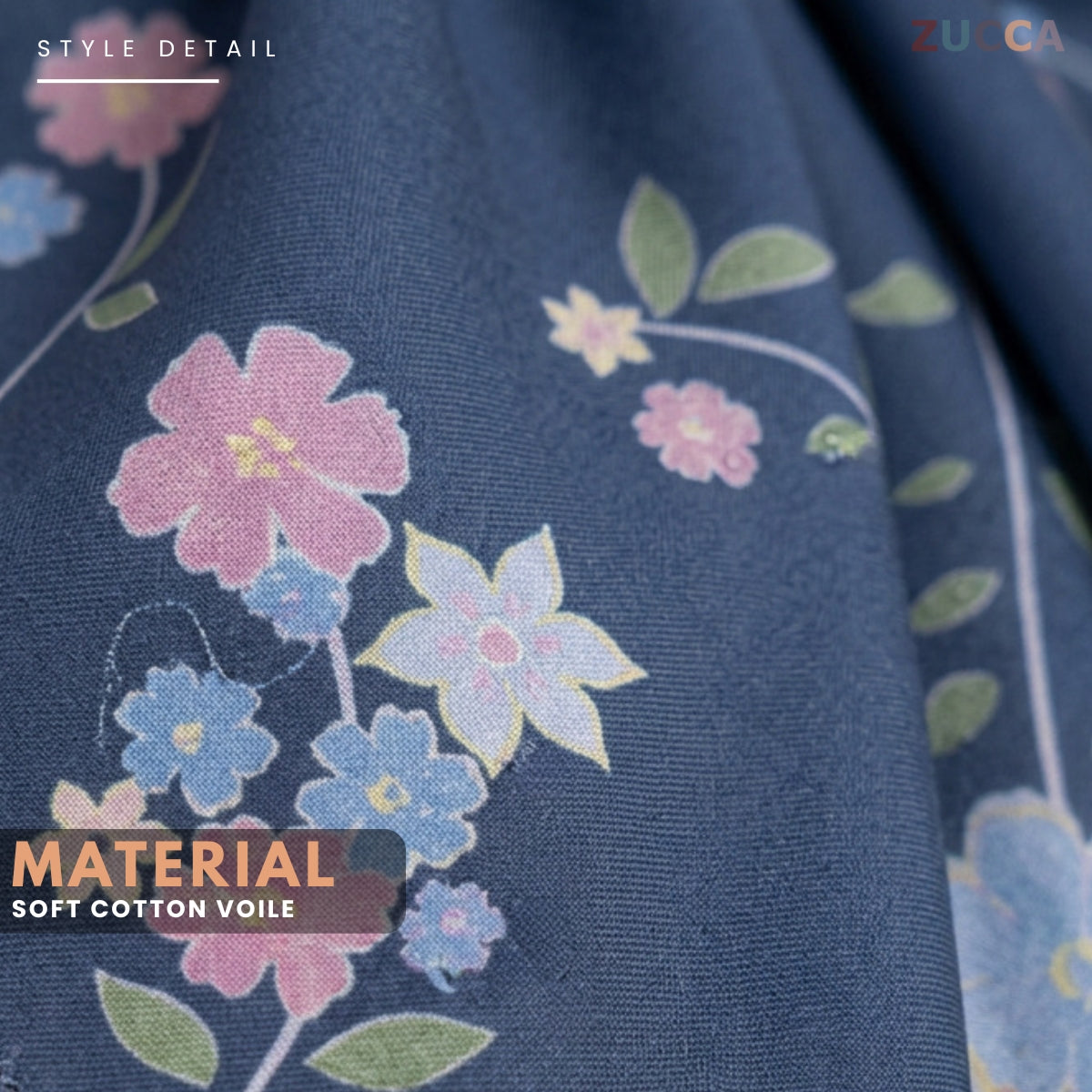 JULIANA HIJAB BAWAL FLORAL PRINTED VOILE - PSTU001