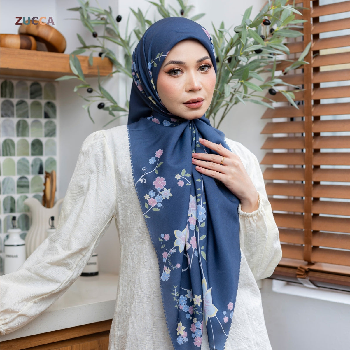 JULIANA HIJAB BAWAL FLORAL PRINTED VOILE - PSTU001