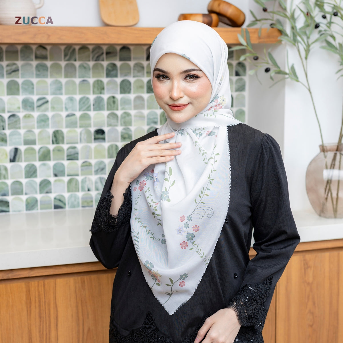 JULIANA HIJAB BAWAL FLORAL PRINTED VOILE - PSTU001