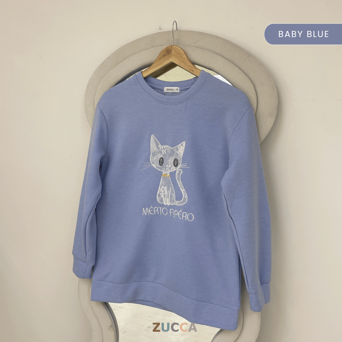 ZUCCA LAVEENA SWEET CAT CASUAL SWEATSHIRT - MA151