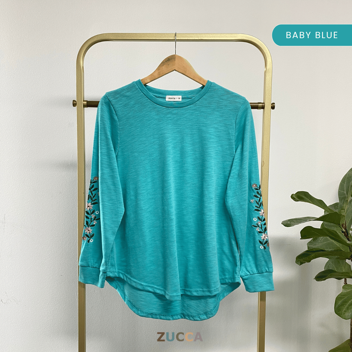 ZUCCA STARLY KEMEJA KASUAL DENGAN LENGAN BERSULAM BUNGA - MA035