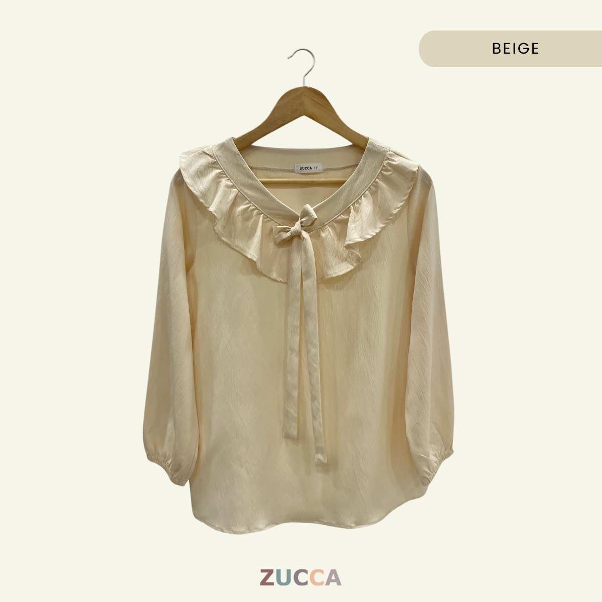 Azrina Ruffle Tie Neck Women Blouse - DM182 Korean Style