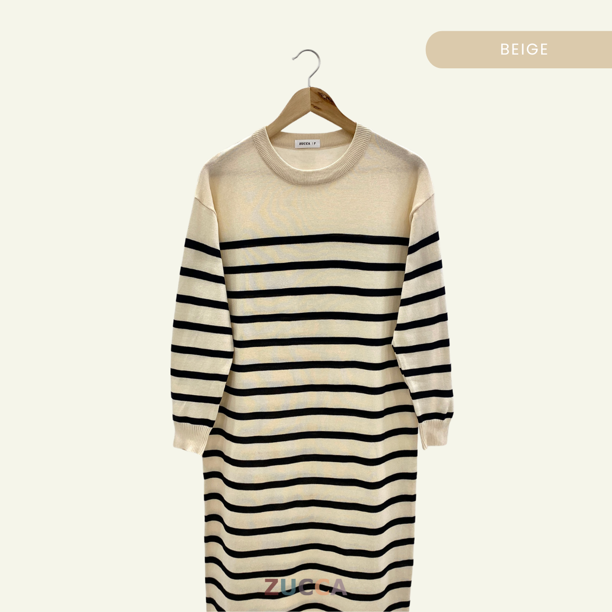 ZUCCA HAURA KNITWEAR DRESS STRIPE WOMEN - DM226 KOREAN STYLE