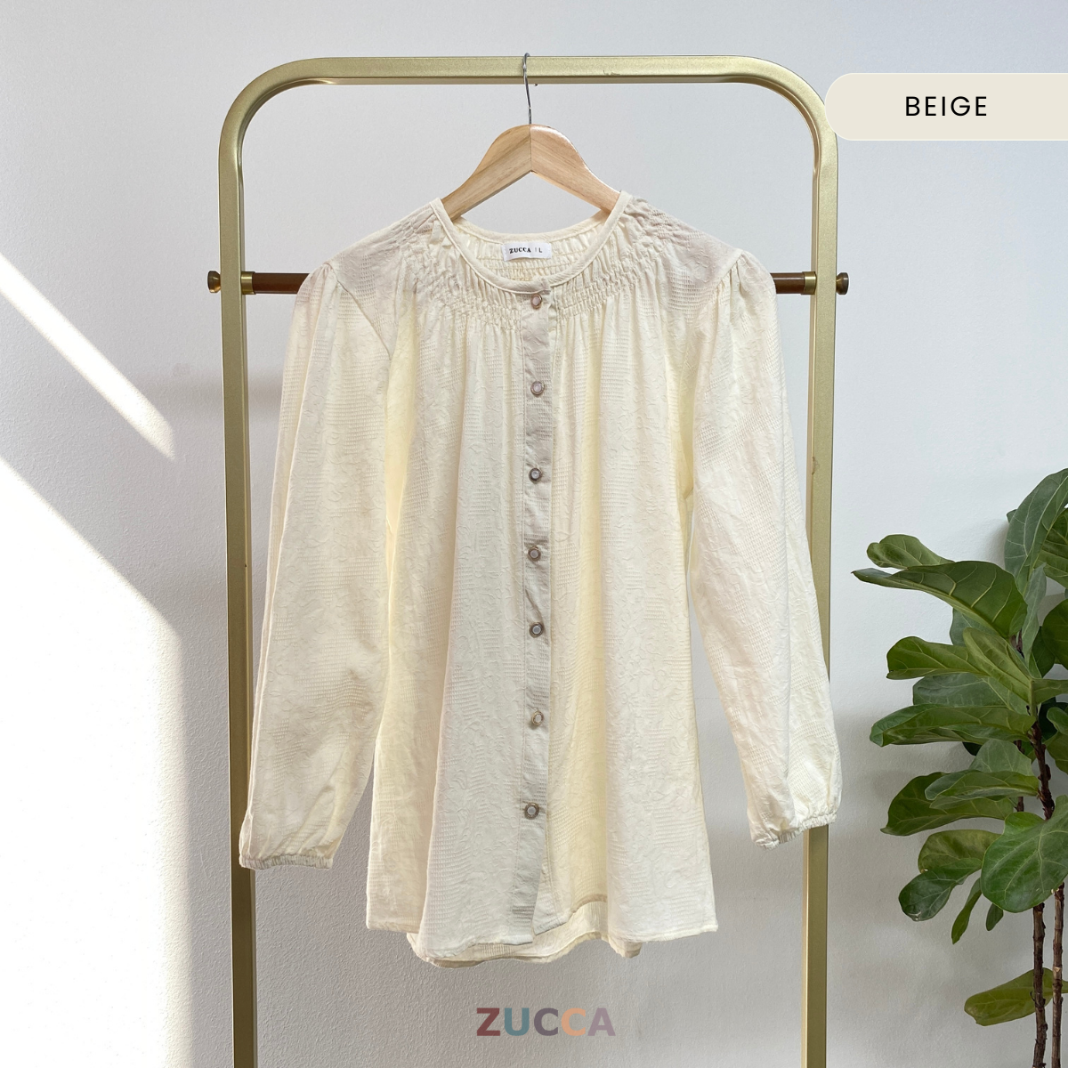 ZUCCA FARISYA BLAUS WANITA JACQUARD - DM269