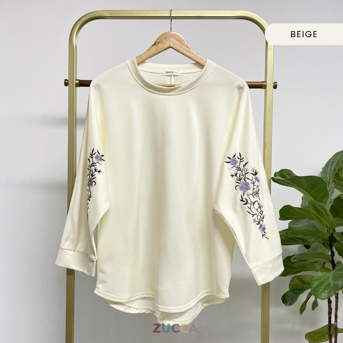 ZUCCA DANIS BAJU KASUAL SULAMAN FLORAL LENGAN PANJANG - DM276 BAJU WANITA