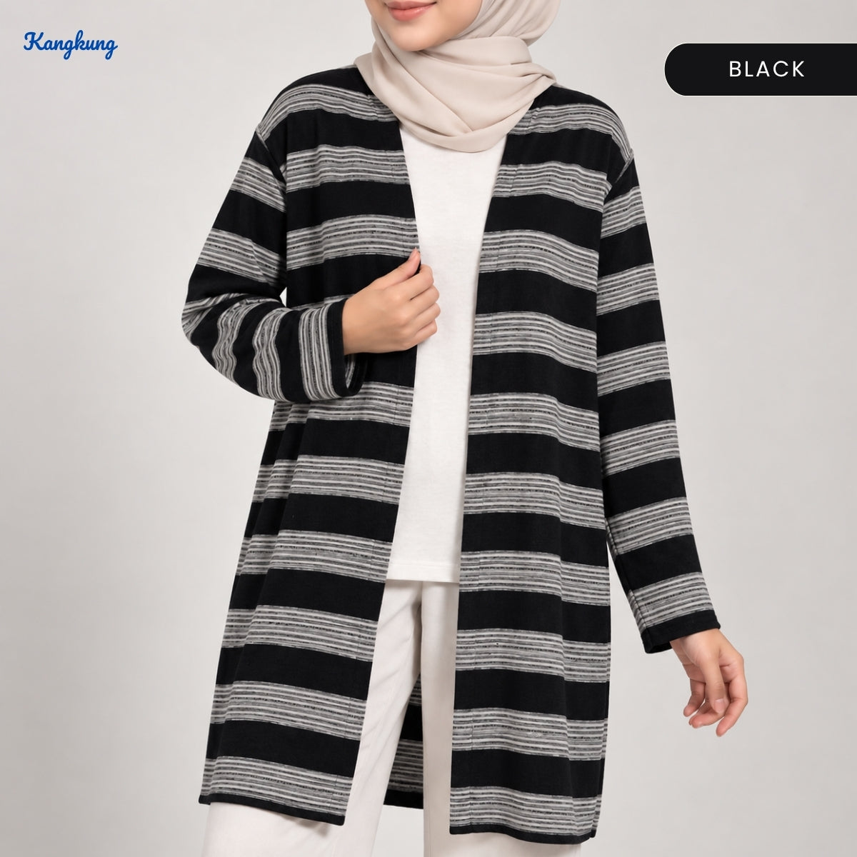 ZUCCA ANNISA CASUAL COMFY OPEN CARDIGAN - KK126