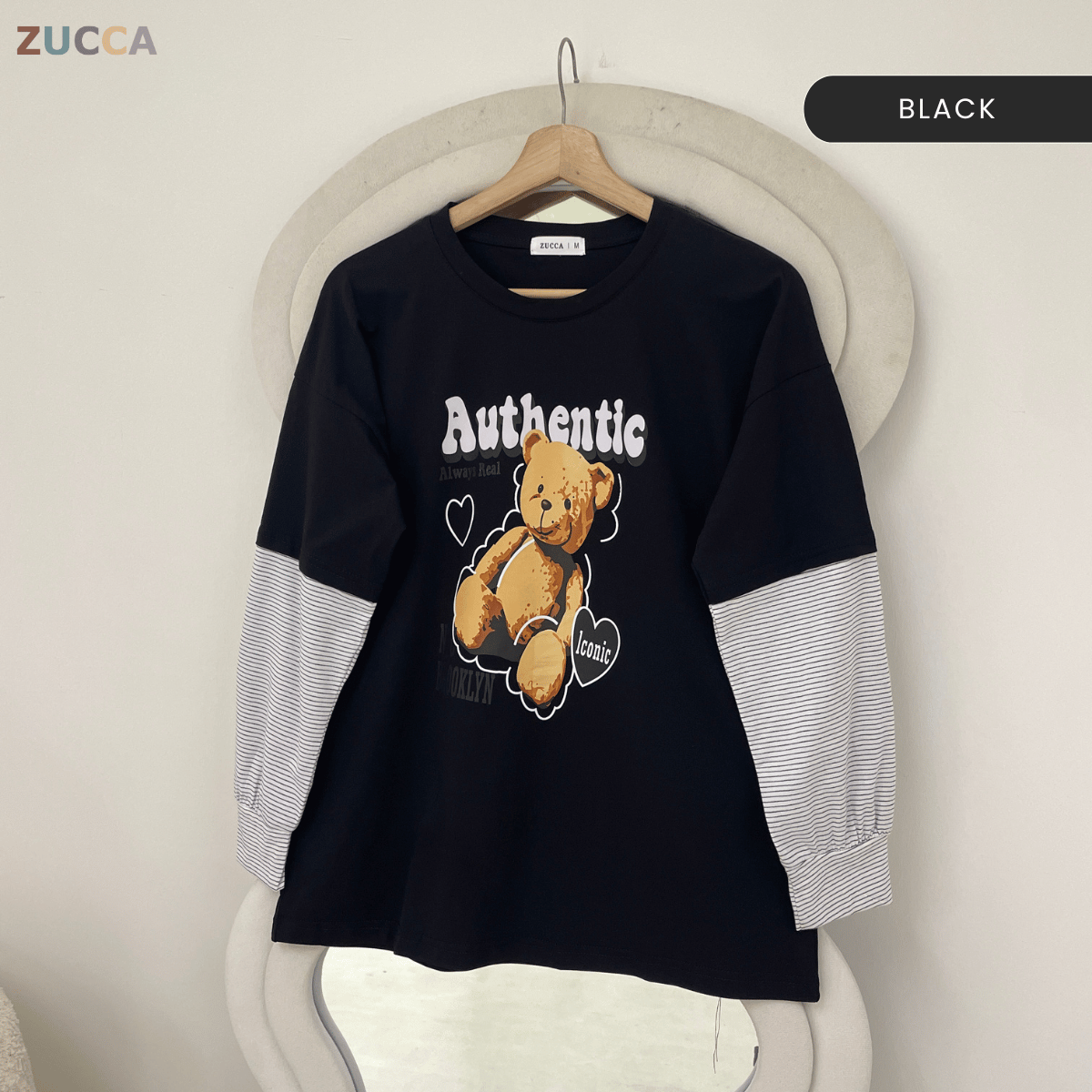 ZUCCA KAYLIE AUTHENTIC TEDDY GRAPHIC COTTON TEE - MA164