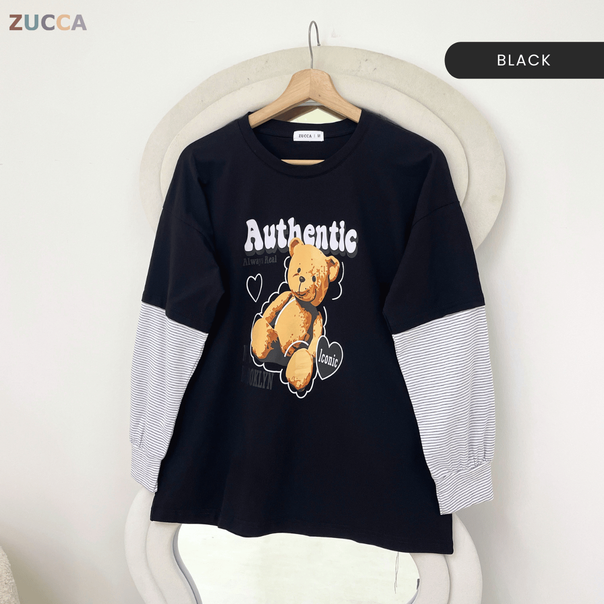 ZUCCA KAYLIE AUTHENTIC TEDDY GRAPHIC COTTON TEE - MA164