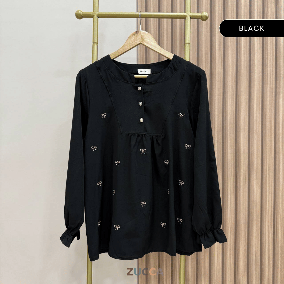ZUCCA IZZY DOLLY BLOUSE SEPARUH BUTANG - DM173