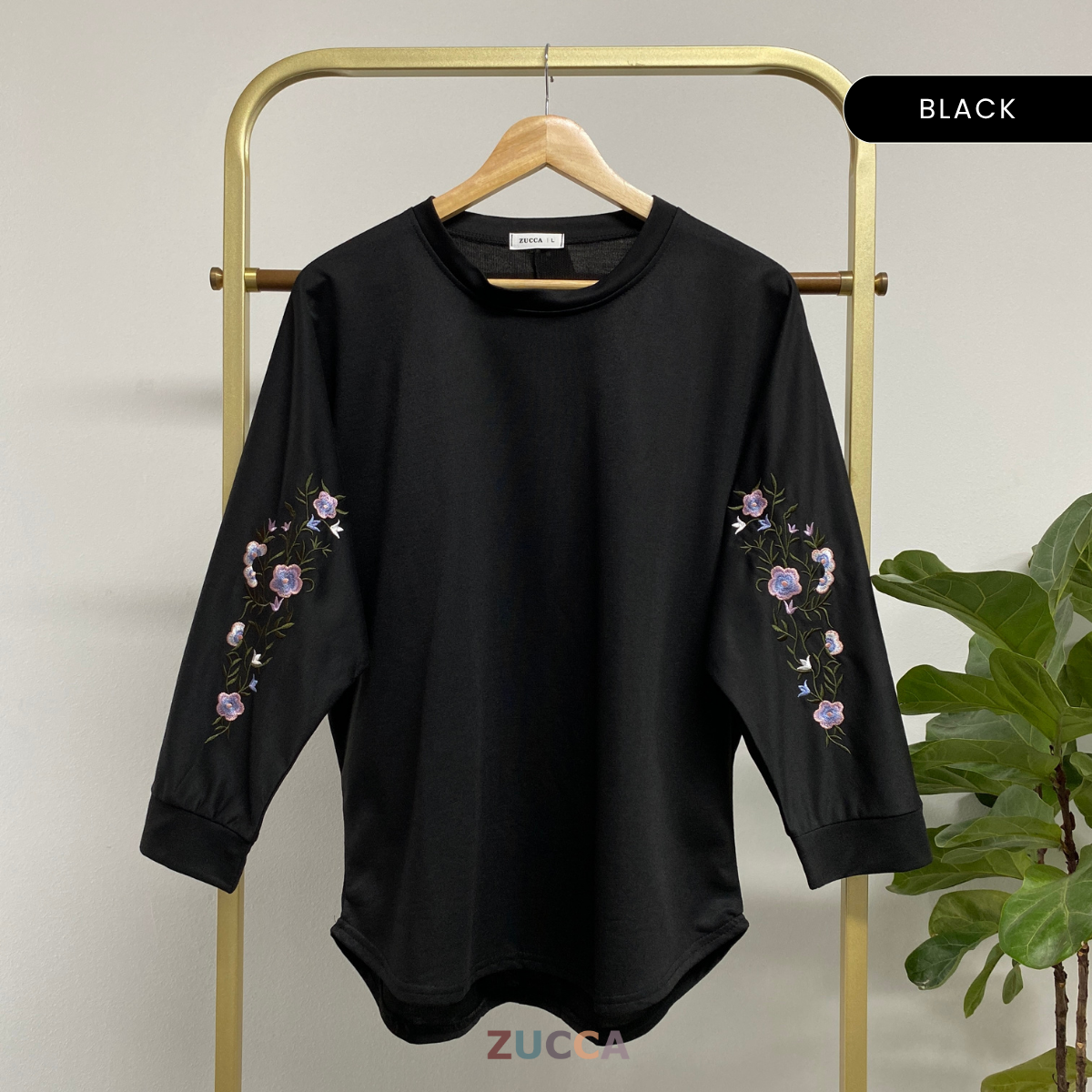 ZUCCA DANIS BAJU KASUAL SULAMAN FLORAL LENGAN PANJANG - DM276 BAJU WANITA