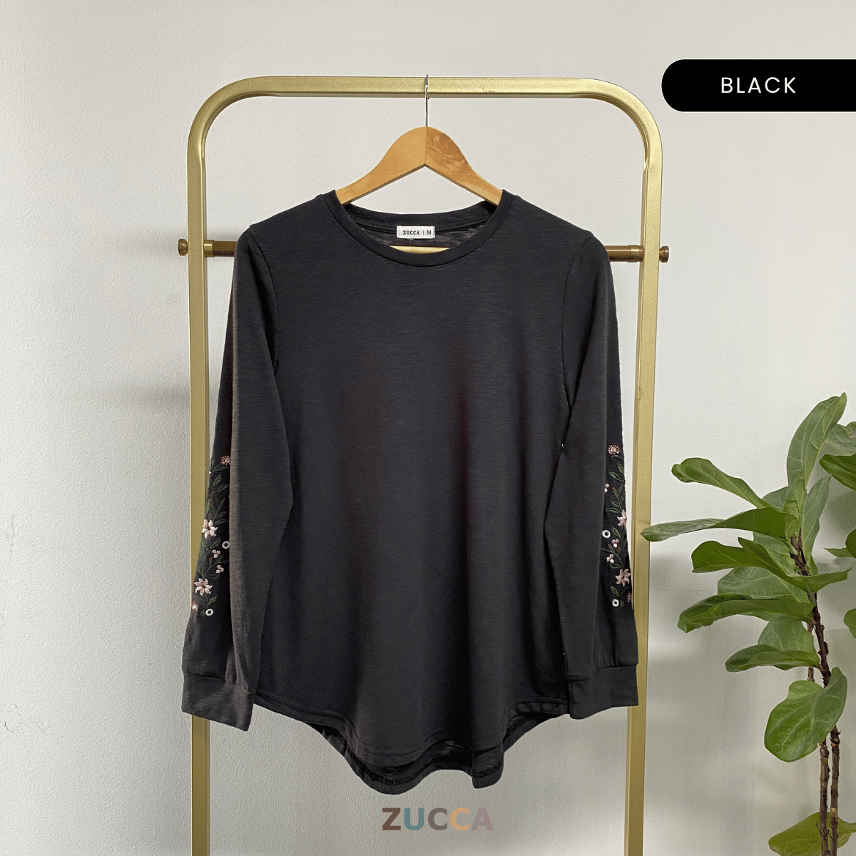 ZUCCA STARLY KEMEJA KASUAL DENGAN LENGAN BERSULAM BUNGA - MA035