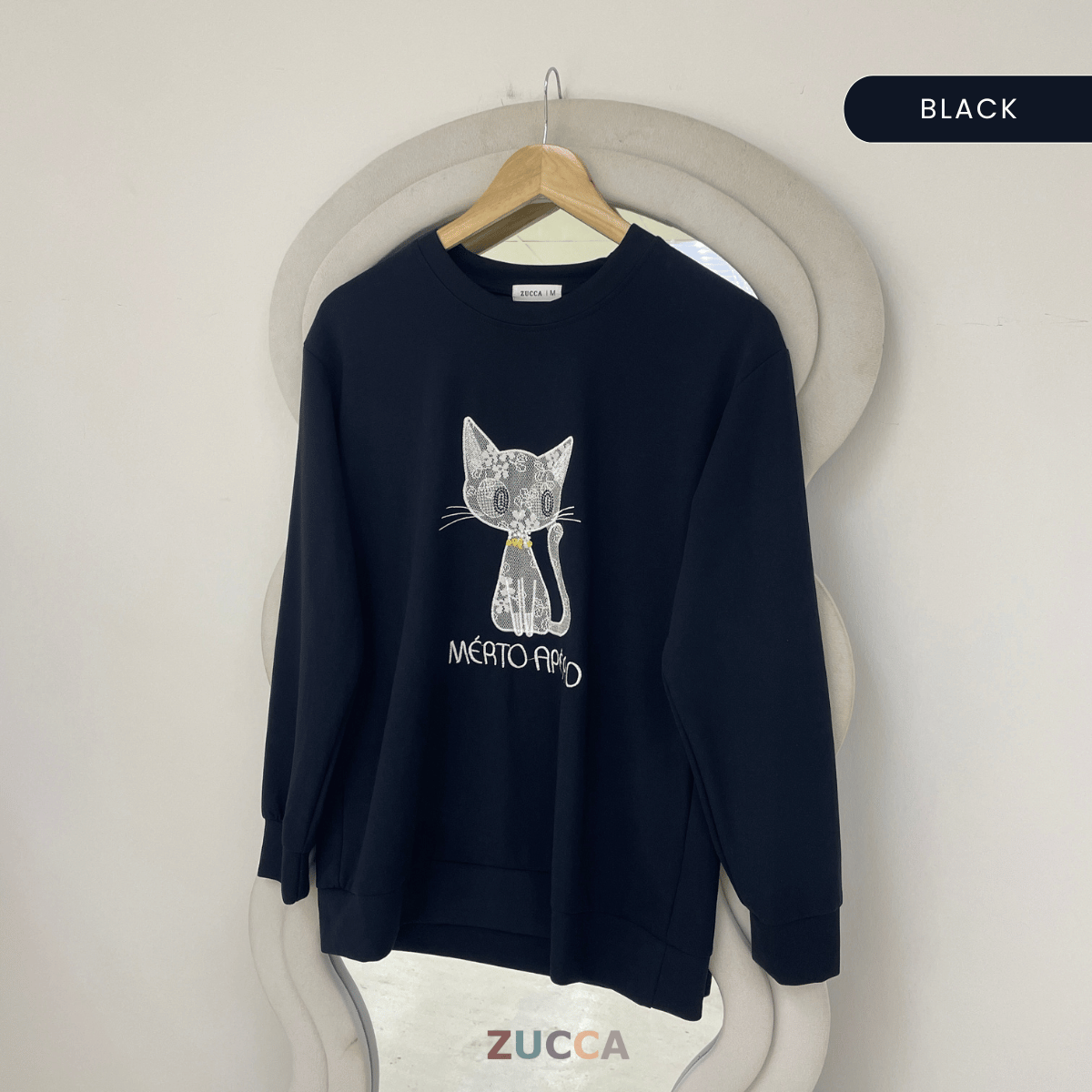 ZUCCA LAVEENA SWEET CAT CASUAL SWEATSHIRT - MA151