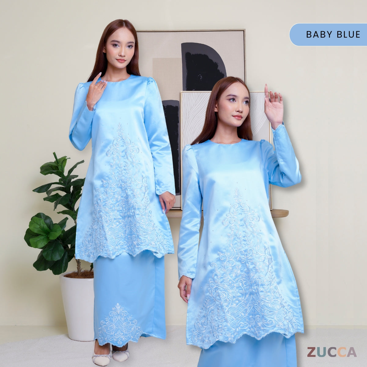 Ratna Kurung Pahang Satin Sulam Ibu Dan Anak - PL002 PL002A