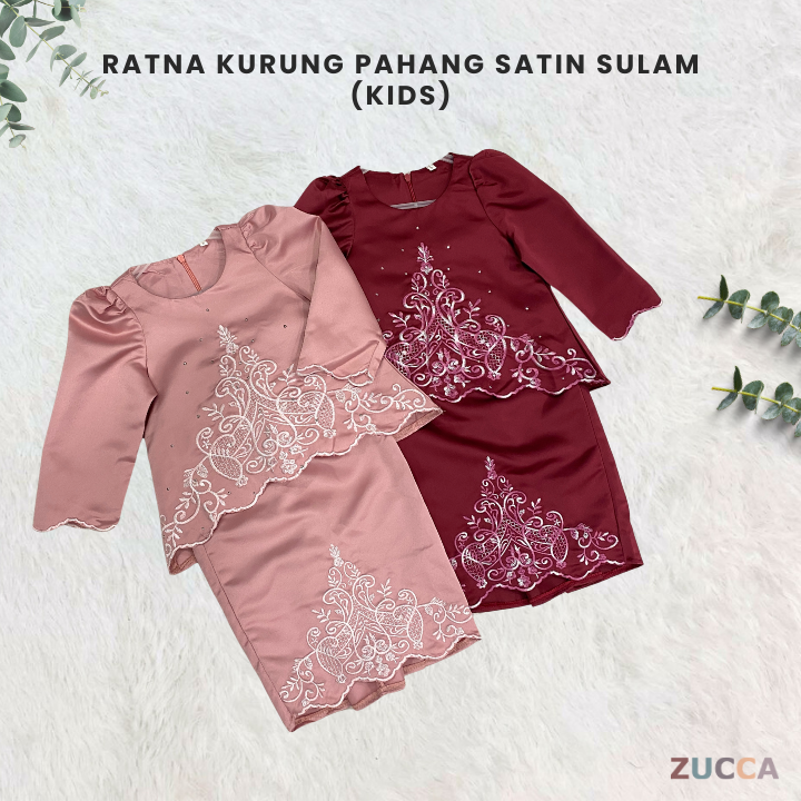 Ratna Kurung Pahang Satin Sulam Ibu Dan Anak - PL002 PL002A