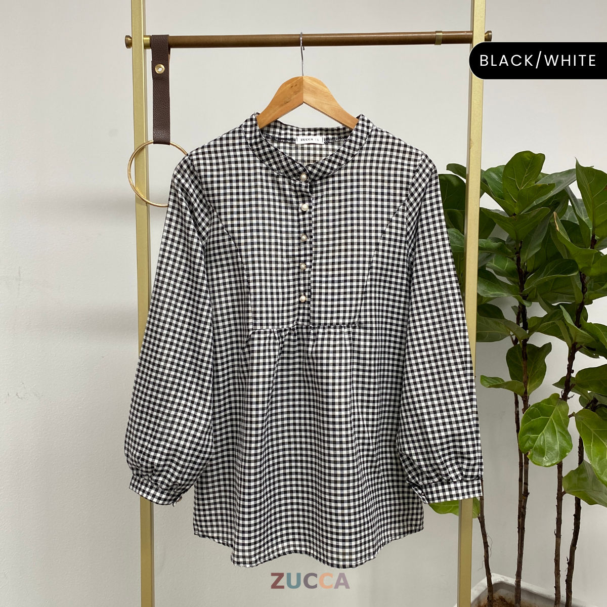 ZUCCA SUZANA HALF BUTTON WOMEN BLOUSE - DM185