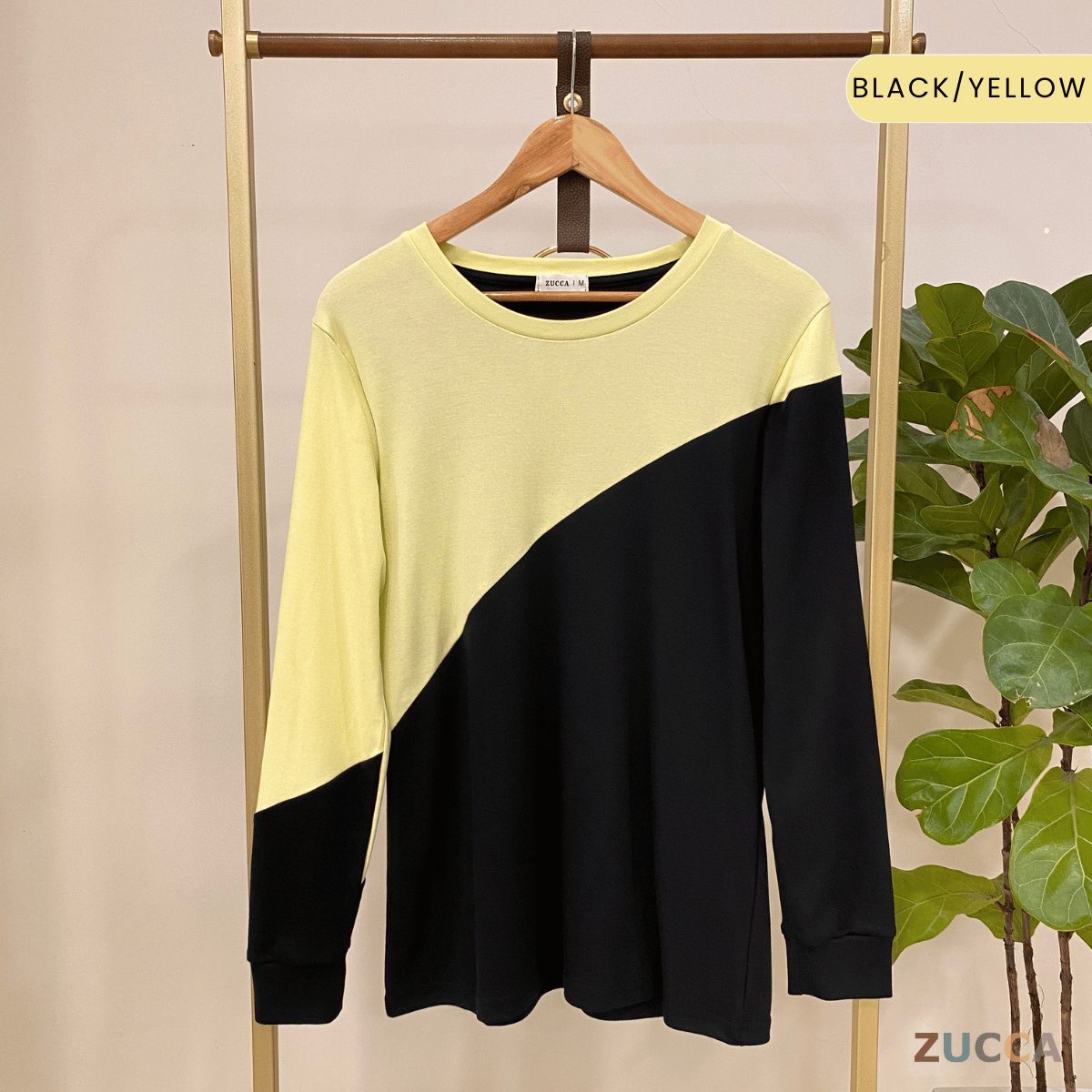 ZUCCA NIKI COLOURBLOCK CASUAL PULLOVER SHIRT - MA020 WOMEN BLOUSE