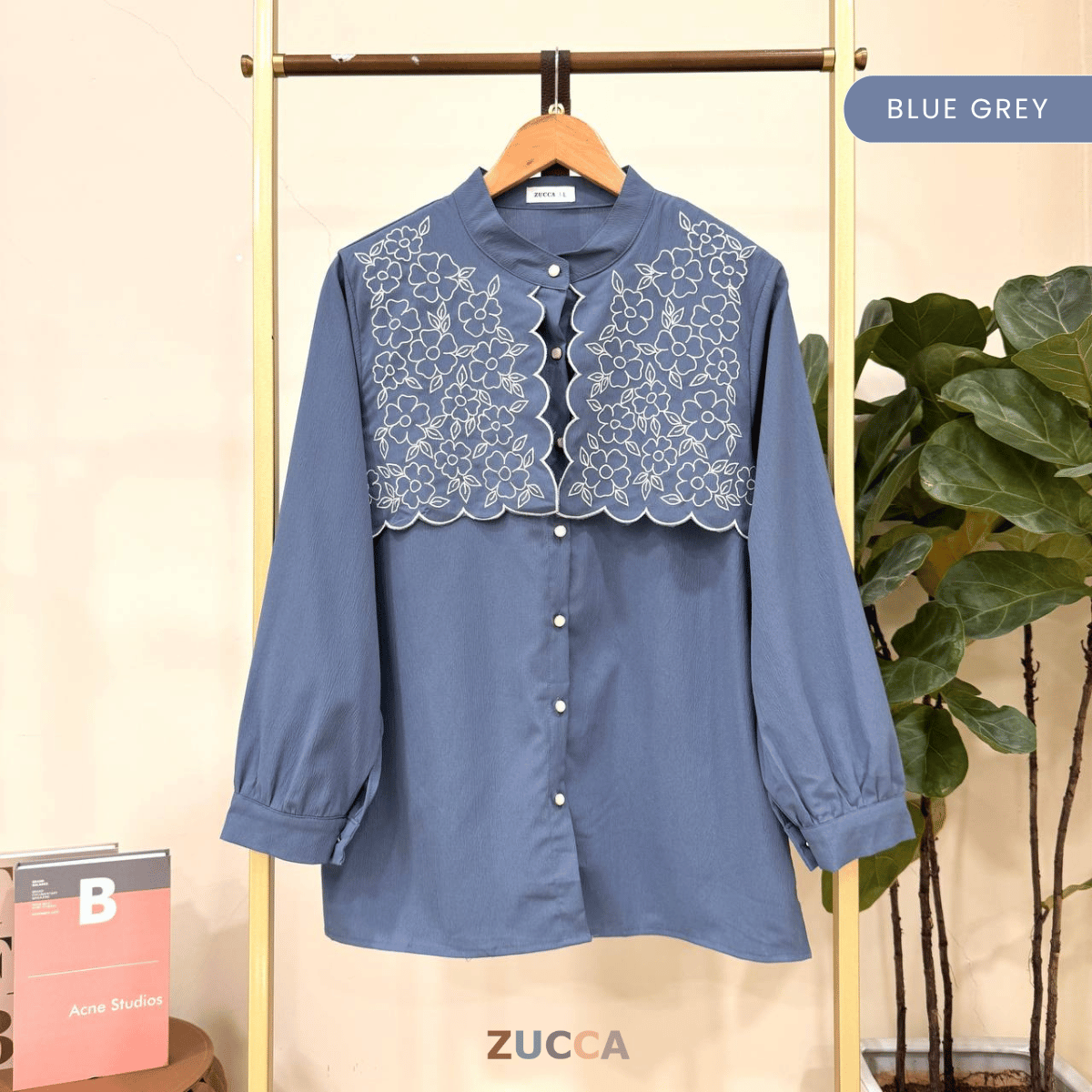 ZUCCA MAIZA CAPE CHEST BLOUSE DENGAN SULAMAN - DM252