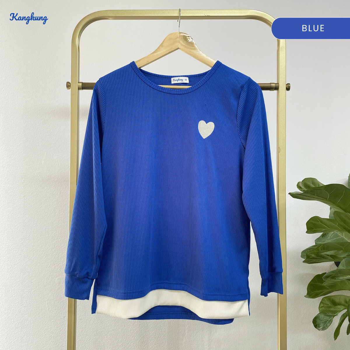 KANGKUNG ILANA BLOUSE RIBBED KASUAL YANG SELESA - KK104