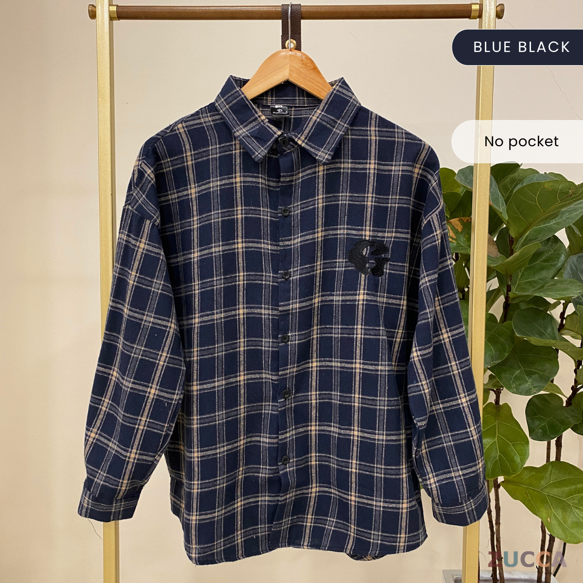 FELORA KEMEJA BLOUSE CORAK KOTAK - SU001